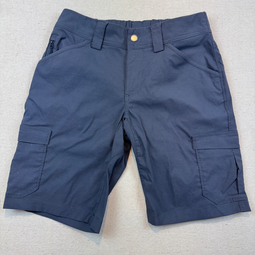 Duluth Trading Co Size 2 Cargo Shorts Womens Navy Blue Nylon Stretch Utility